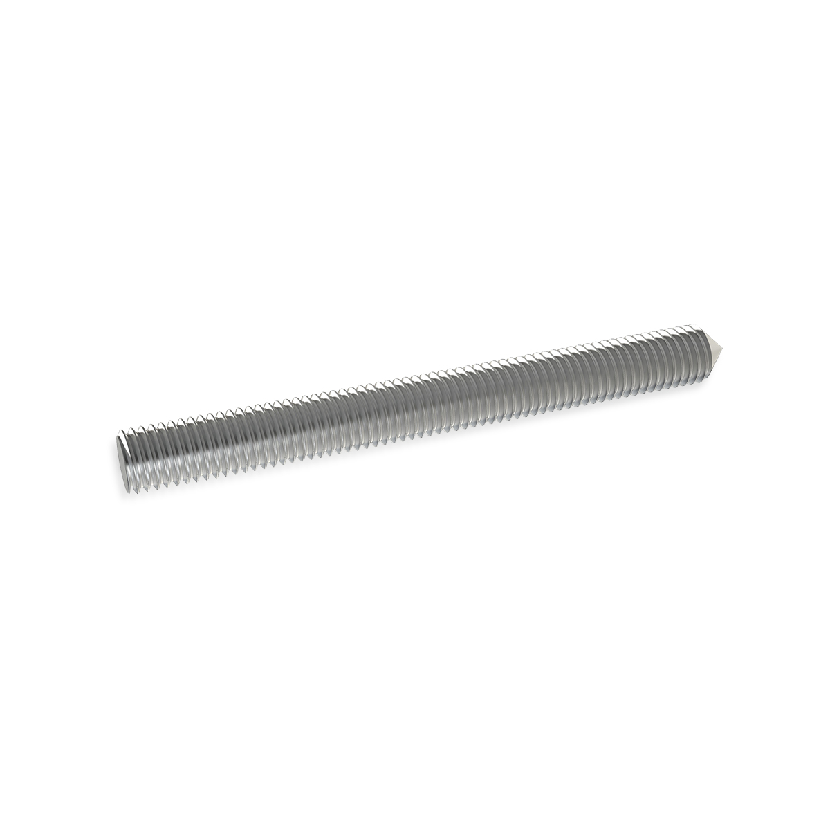 5/16'' Diameter X 5'' Long, Aluminum 5/16-18 Threaded Stud (1 End Flat - 1 End Conical)