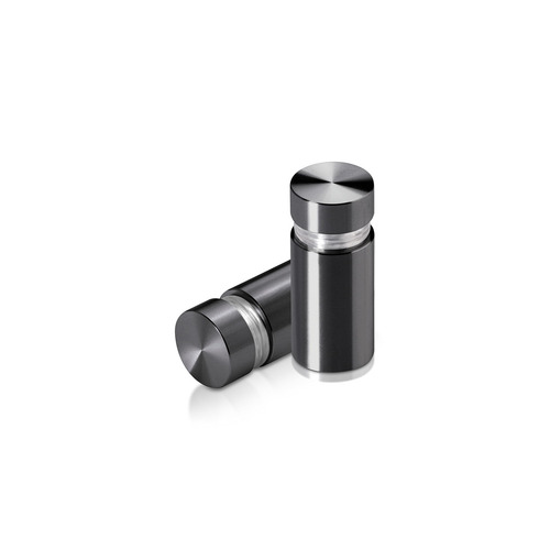 Gun Grey Nickel Finish, Aluminum Standoff, Diameter: 1/2'', Height: 5/8'' [Required Material Hole Size: 3/8'']