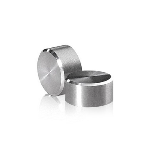 10-24 Threaded Caps Diameter: 1/2'', Height: 1/4'', Polished Stainless Steel Grade 304 [Required Material Hole Size: 7/32'']
