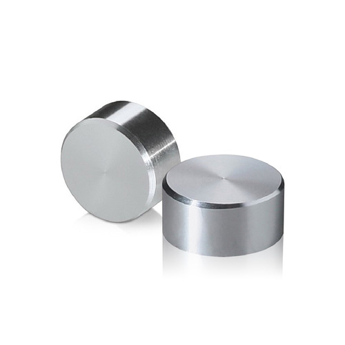 10-24 Threaded Caps Diameter: 5/8'', Height: 5/16'', Clear Anodized Aluminum [Required Material Hole Size: 7/32'']