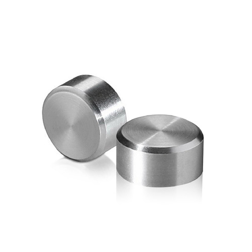 10-24 Threaded Caps Diameter: 5/8'', Height: 5/16'', Brushed Satin Stainless Steel Grade 304 [Required Material Hole Size: 7/32'']
