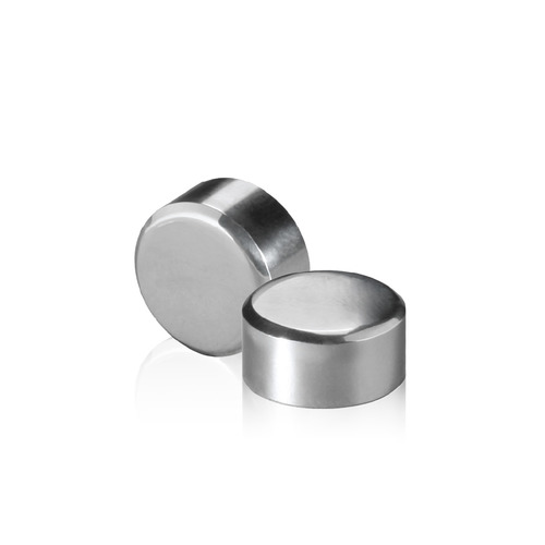 5/16-18 Threaded Caps Diameter: 5/8'', Height: 5/16'', Polished Stainless Steel Grade 304 [Required Material Hole Size: 3/8'']