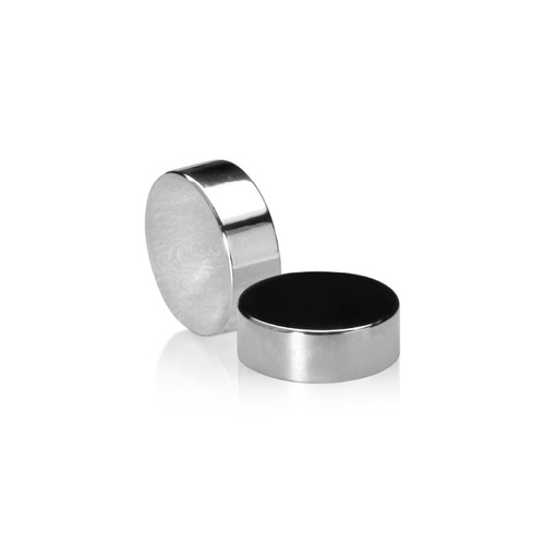 1/4-20 Threaded Caps Diameter: 3/4'', Height: 1/4'', Polished Stainless Steel Grade 304 [Required Material Hole Size: 5/16'']