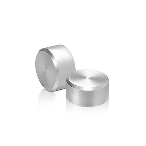 10-24 Threaded Caps Diameter: 3/4'', Height: 3/8'', Clear Anodized Aluminum [Required Material Hole Size: 7/32'']
