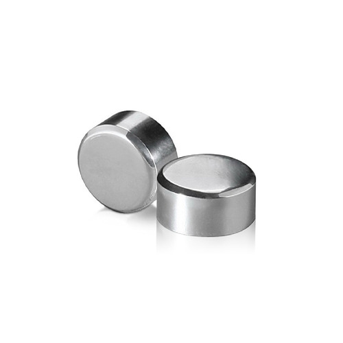 10-24 Threaded Caps Diameter: 3/4'', Height: 3/8'', Polished Stainless Steel Grade 304 [Required Material Hole Size: 7/32'']