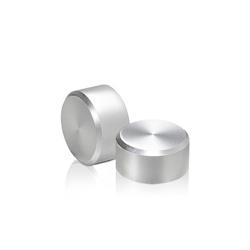 5/16-18 Threaded Caps Diameter: 3/4'', Height: 3/8'', Clear Anodized Aluminum [Required Material Hole Size: 3/8'']