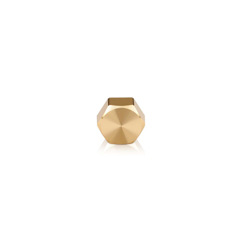 5/16-18 Threaded Hex 3/4'' Caps, Height: 3/8'', Champagne Anodized Aluminum [Required Material Hole Size: 3/8'']