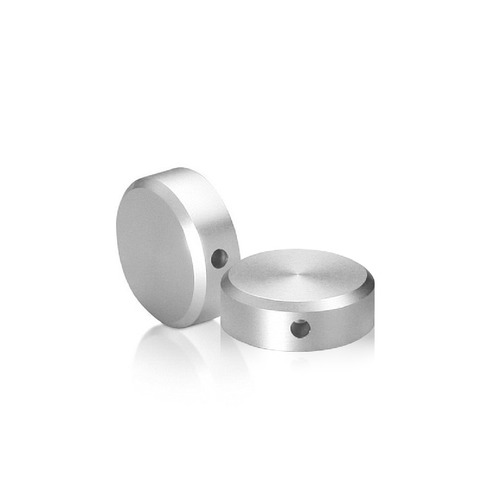 5/16-18 Threaded Locking Caps Diameter: 3/4'', Height: 3/8'', Clear Anodized Aluminum [Required Material Hole Size: 3/8'']