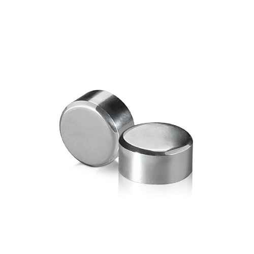 5/16-18 Threaded Caps Diameter: 3/4'', Height: 3/8'', Polished Stainless Steel Grade 304 [Required Material Hole Size: 3/8'']