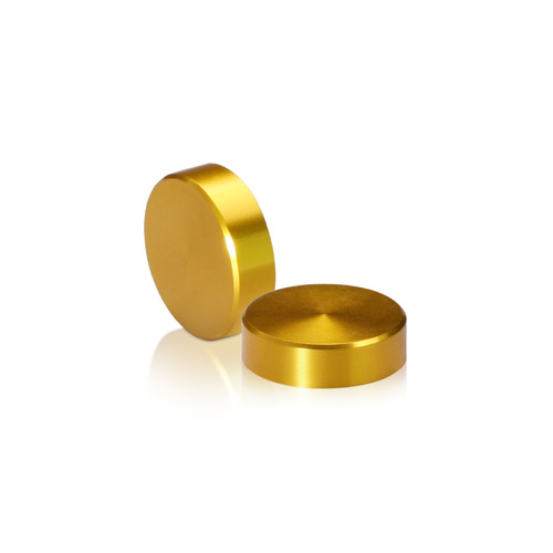 1/4-20 Threaded Caps Diameter: 7/8'', Height: 1/4'', Gold Anodized Aluminum [Required Material Hole Size: 5/16'']