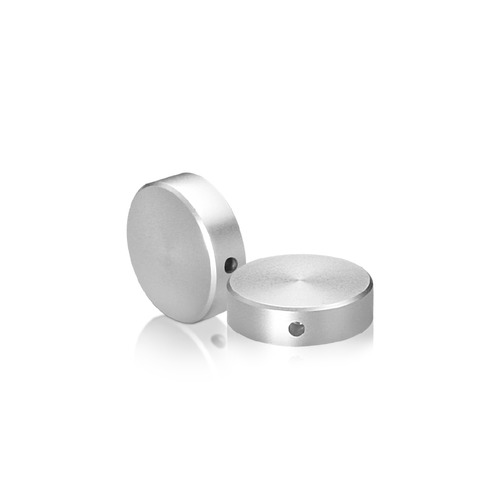 1/4-20 Threaded Locking Caps Diameter: 7/8'', Height: 1/4'', Clear Anodized Aluminum [Required Material Hole Size: 5/16'']
