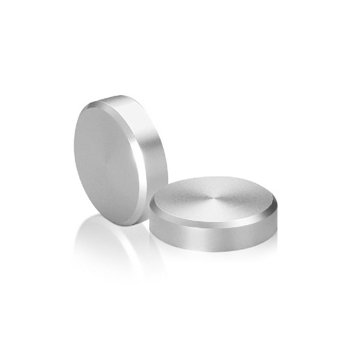 1/4-20 Threaded Caps Diameter: 1'', Height: 1/4'', Clear Anodized Aluminum [Required Material Hole Size: 5/16'']