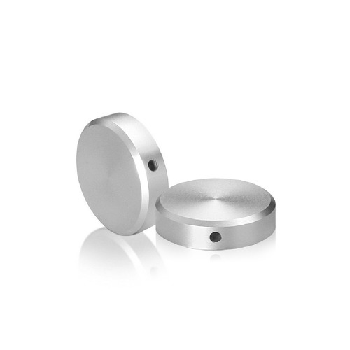 1/4-20 Threaded Locking Caps Diameter. 1'', Height 1/4'', Clear Anodized Aluminum [Required Material Hole Size: 5/16'']