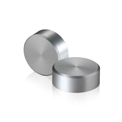 5/16-18 Threaded Caps Diameter: 1'', Height: 3/8'', Clear Anodized Aluminum [Required Material Hole Size: 3/8'']
