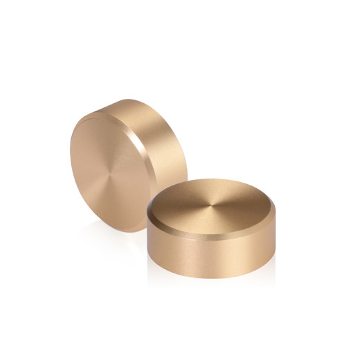 5/16-18 Threaded Caps Diameter: 1'', Height 3/8'', Champagne Anodized Aluminum [Required Material Hole Size: 3/8'']