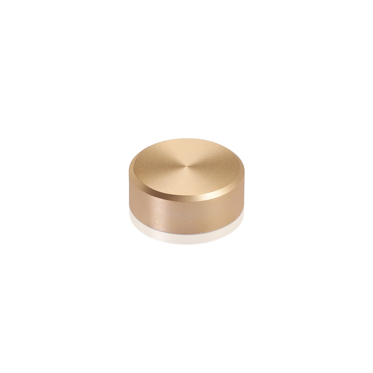 5/16-18 Threaded Caps Diameter: 1'', Height 3/8'', Champagne Anodized Aluminum [Required Material Hole Size: 3/8'']