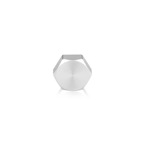 5/16-18 Threaded Hex 1'' Caps, Height: 3/8'', Clear Anodized Aluminum [Required Material Hole Size: 3/8'']