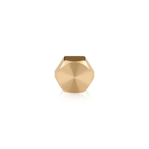 5/16-18 Threaded Hex 1'' Caps, Height: 3/8'', Champagne Anodized Aluminum [Required Material Hole Size: 3/8'']