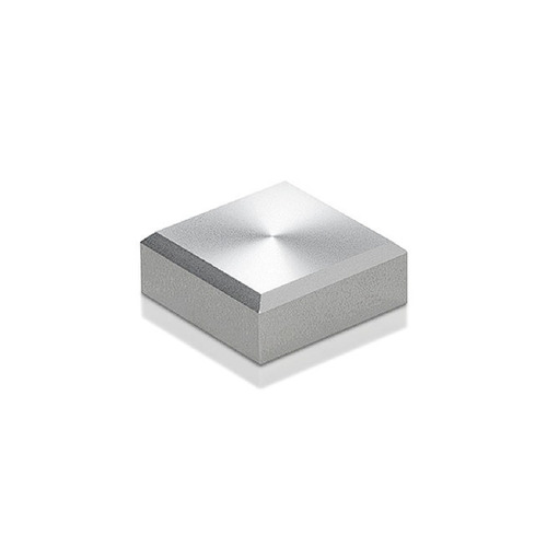 5/16-18 Threaded Clear Anodized Square Caps: 1'', Height: 3/8'' [Required Material Hole Size: 3/8'']