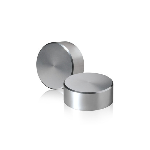 5/16-18 Threaded Caps Diameter: 1 1/4'', Height 1/2'', Clear Anodized Aluminum [Required Material Hole Size: 3/8'']