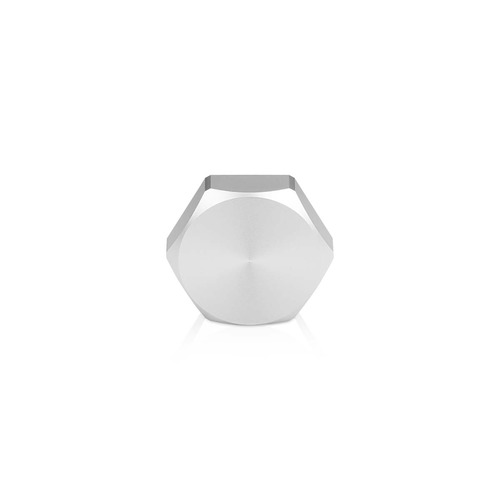 5/16-18 Threaded Hex 1-1/4'' Caps, Height: 3/8'', Clear Anodized Aluminum [Required Material Hole Size: 3/8'']