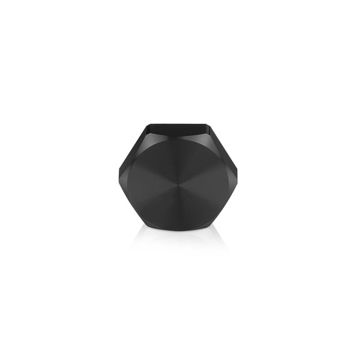 5/16-18 Threaded Hex 1-1/4'' Caps, Height: 3/8'', Black Anodized Aluminum [Required Material Hole Size: 3/8'']