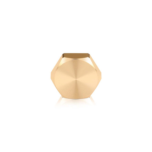 5/16-18 Threaded Hex 1-1/4'' Caps, Height: 3/8'', Champagne Anodized Aluminum [Required Material Hole Size: 3/8'']