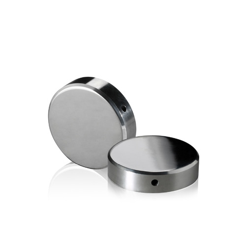 5/16-18 Threaded Locking Caps Diameter: 1 1/4'', Height: 5/16'', Polished Stainless Steel Grade 304 [Required Material Hole Size: 3/8'']