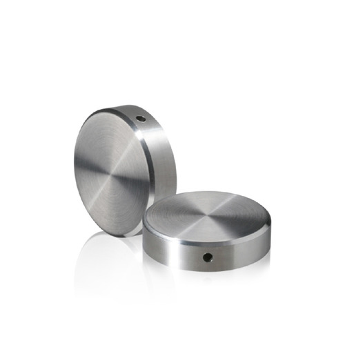 5/16-18 Threaded Locking Caps Diameter: 1 1/4'', Height: 5/16'', Brushed Satin Stainless Steel Grade 304 [Required Material Hole Size: 3/8'']
