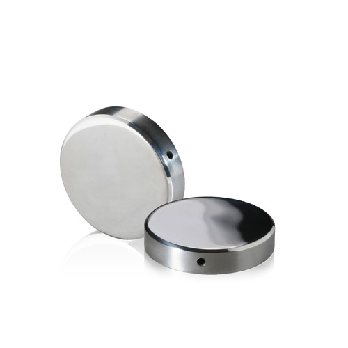 5/16-18 Threaded Locking Caps Diameter: 1 1/2'', Height: 5/16'', Polished Stainless Steel Grade 304 [Required Material Hole Size: 3/8'']