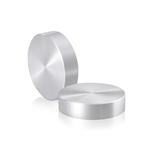 5/16-18 Threaded Caps Diameter: 2'', Height: 1/2'', Clear Anodized Aluminum [Required Material Hole Size: 3/8'']