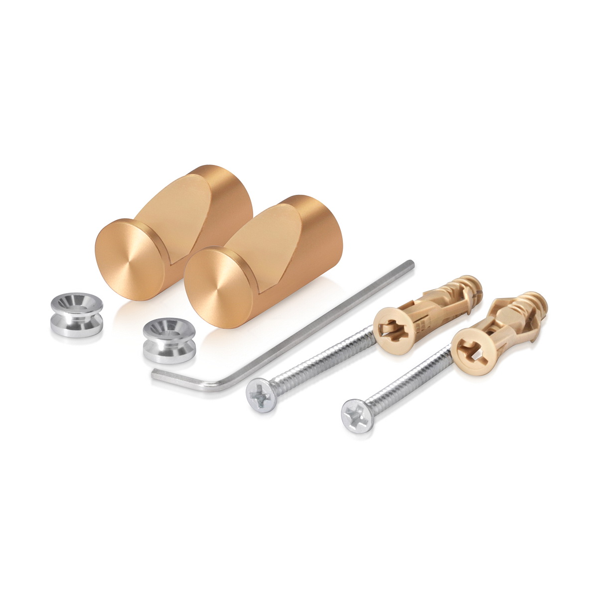 Set of 2 pieces of Cell Phone / Tablet Aluminum Standoffs, Gold Anodized Finish