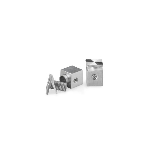 1/2'' x 1/2'' Stainless Steel Square Standoff Satin Brushed Finish (for Indoor Use) [Required Material Hole Size: 3/8'']