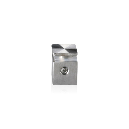 1/2'' x 1/2'' Stainless Steel Square Standoff Satin Brushed Finish (for Indoor Use) [Required Material Hole Size: 3/8'']