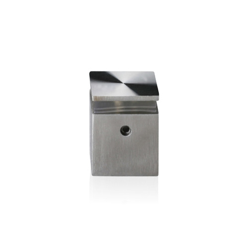 7/8'' x 7/8''  Satinless Steel Square Standoff Satin Brushed Finish (for Indoor Use) [Required Material Hole Size: 3/8'']