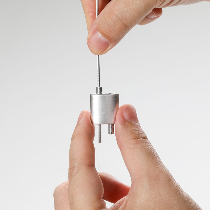 Aircraft Wire Cable Stop Clamp Adjuster Gripper Looper, Clear Anodized