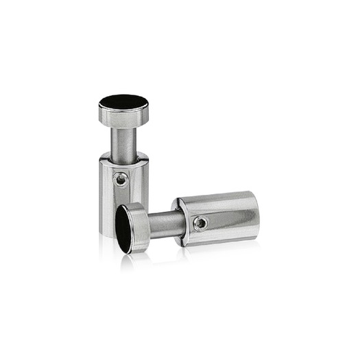 1/2'' Diameter X 3/4'' Barrel Length, Stainless Steel Polished Finish. Easy Fasten Adjustable Edge Grip Standoff (For Inside Use Only)