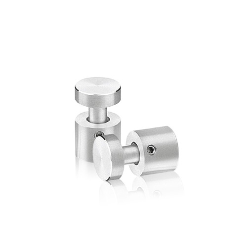 5/8'' Diameter X 1/2'' Barrel Length, Stainless Steel Satin Brushed Finish. Easy Fasten Adjustable Edge Grip Standoff (For Inside Use Only)
