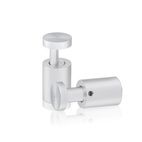 3/4'' Diameter X 1'' Barrel Length, Aluminum Clear Anodized Finish. Easy Fasten Adjustable Edge Grip Standoff (For Inside Use Only)