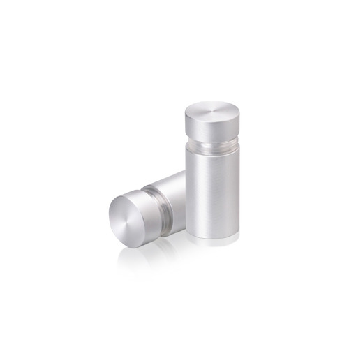 1/2'' Diameter X 3/4'' Barrel Length, Aluminum Flat Head Standoffs, Clear Anodized Finish Easy Fasten Standoff (For Inside / Outside use) Tamper Proof Standoff