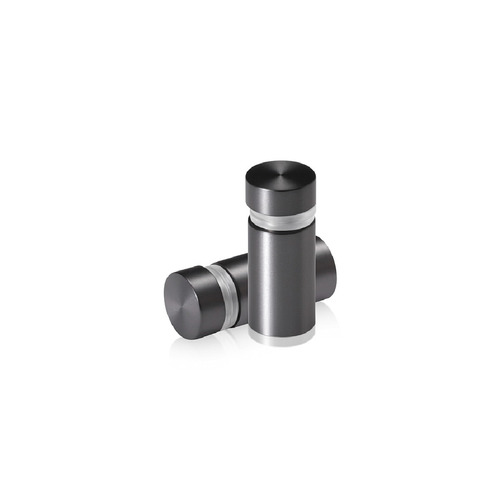 1/2'' Diameter X 3/4'' Barrel Length, Aluminum Flat Head Standoffs, Titanium Anodized Finish Easy Fasten Standoff (For Inside / Outside use) Tamper Proof Standoff [Required Material Hole Size: 3/8'']