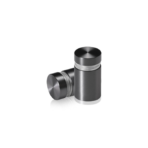 5/8'' Diameter X 3/4'' Barrel Length, Aluminum Flat Head Standoffs, Titanium Anodized Finish Easy Fasten Standoff (For Inside / Outside use) Tamper Proof Standoff [Required Material Hole Size: 7/16'']