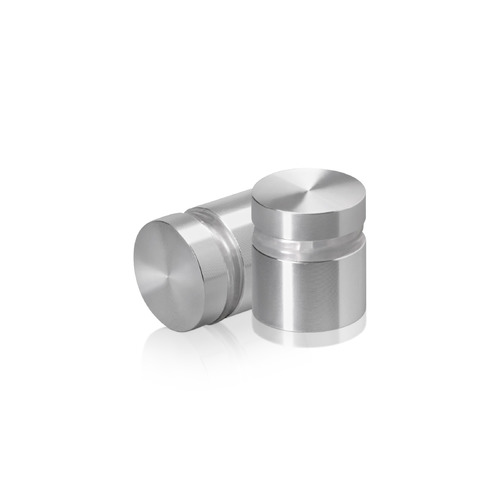 3/4'' Diameter X 1/2'' Barrel Length, Aluminum Flat Head Standoffs, Shiny Anodized Finish Easy Fasten Standoff (For Inside / Outside use) Tamper Proof Standoff [Required Material Hole Size: 7/16'']