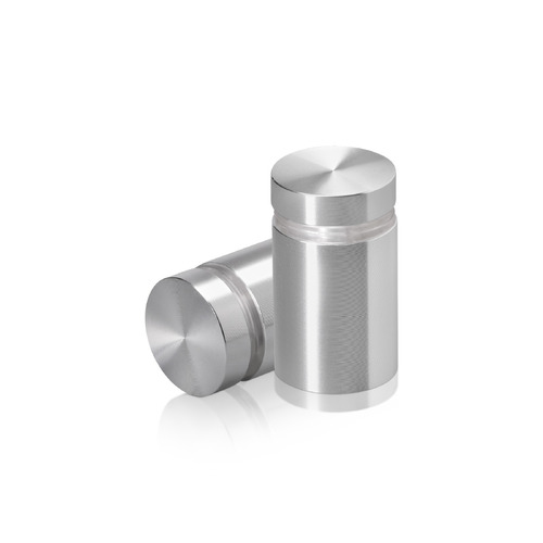 3/4'' Diameter X 1'' Barrel Length, Aluminum Flat Head Standoffs, Shiny Anodized Finish Easy Fasten Standoff (For Inside / Outside use) Tamper Proof Standoff [Required Material Hole Size: 7/16'']