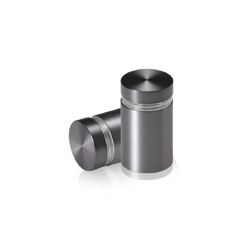 3/4'' Diameter X 1'' Barrel Length, Aluminum Flat Head Standoffs, Titanium Anodized Finish Easy Fasten Standoff (For Inside / Outside use) Tamper Proof Standoff [Required Material Hole Size: 7/16'']