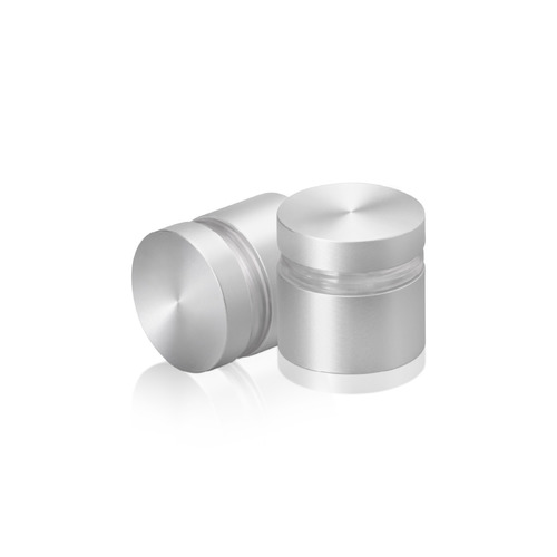 7/8'' Diameter X 1/2'' Barrel Length, Aluminum Flat Head Standoffs, Clear Anodized Finish Easy Fasten Standoff (For Inside / Outside use) Tamper Proof Standoff [Required Material Hole Size: 7/16'']