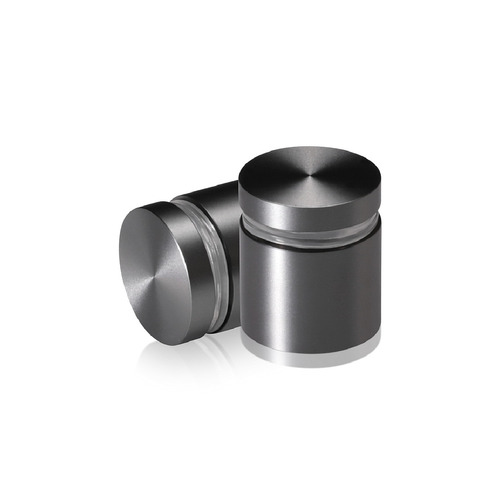 1'' Diameter X 3/4'' Barrel Length, Aluminum Flat Head Standoffs, Titanium Anodized Finish Easy Fasten Standoff (For Inside / Outside use) Tamper Proof Standoff [Required Material Hole Size: 7/16'']