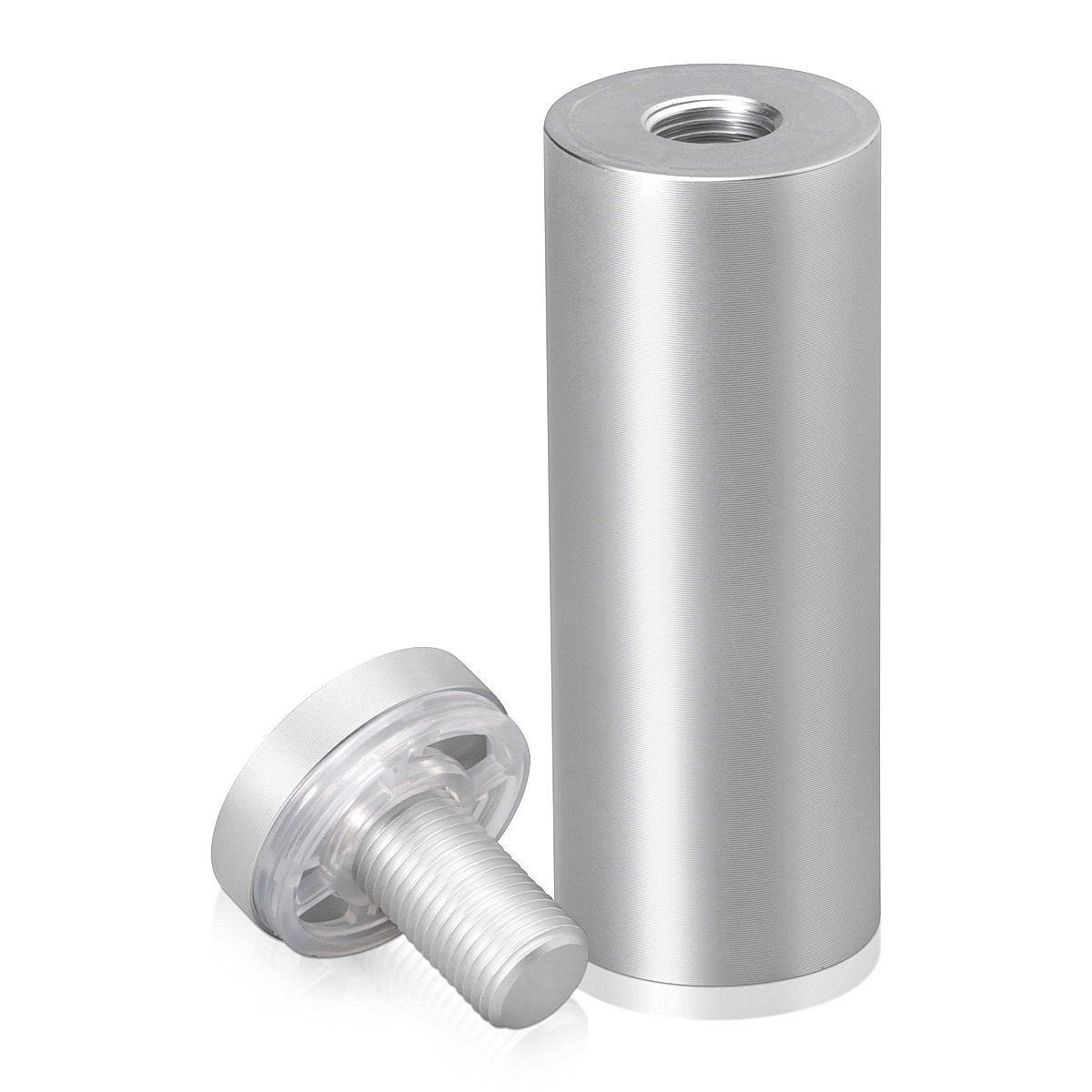 1'' Diameter X 21/2'' Barrel Length, Aluminum Flat Head Standoffs