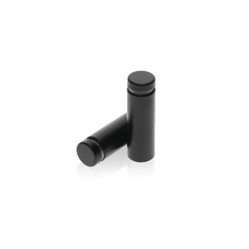 5/8'' Diameter X 1-3/4'' Barrel Length, Hollow Stainless Steel Matte Black Finish. Easy Fasten Standoff (For Inside Use Only) [Required Material Hole Size: 7/16'']