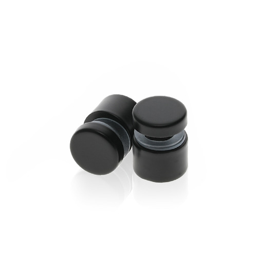 3/4'' Diameter X 1/2'' Barrel Length, Hollow Stainless Steel Matte Black Finish. Easy Fasten Standoff (For Inside Use Only) [Required Material Hole Size: 7/16'']